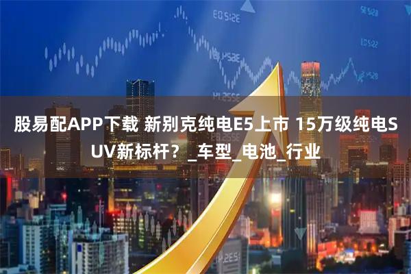 股易配APP下载 新别克纯电E5上市 15万级纯电SUV新标杆？_车型_电池_行业